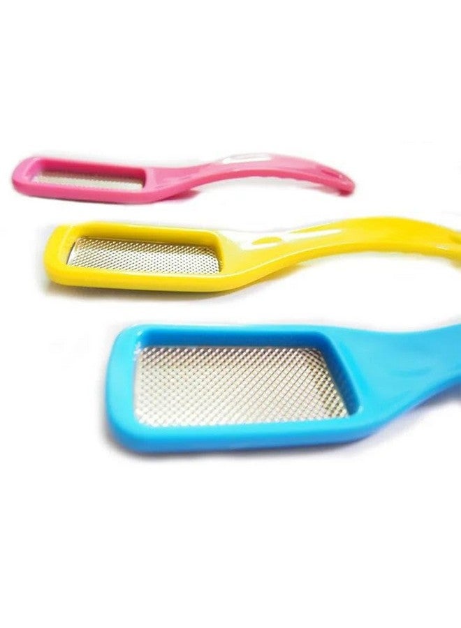 La Belleza Stainless Steel Pedicure Foot Scraper Scrubber Pack Of 3 - Image 1