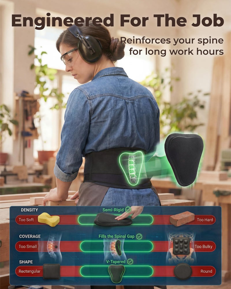 Sparthos Back Support Belt - Immediate Relief from Back Pain, Sciatica, Herniated Disc - Breathable Brace With Lumbar Pad - Lower Backbrace For Home & Lifting At Work - For Men & Women - (X-Small) - Image 3