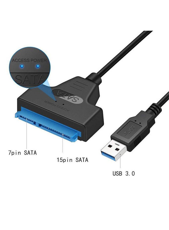 SATA To USB3.0 Easy Drive Cable Hard Drive Cable Converter Reader Adapter Cable 2.5/3.5inch SATA-Color:SATA-with DC Version - Image 2