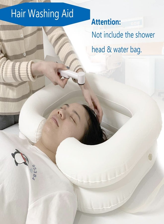 MESINURS Inflatable Shampoo Basin - Wash Head Tub, Bedside Overhead Shower System for Disabled Elderly Bedridden, 1 Pcs - Image 5