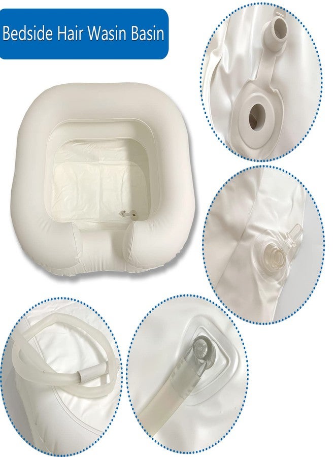 MESINURS Inflatable Shampoo Basin - Wash Head Tub, Bedside Overhead Shower System for Disabled Elderly Bedridden, 1 Pcs - Image 4