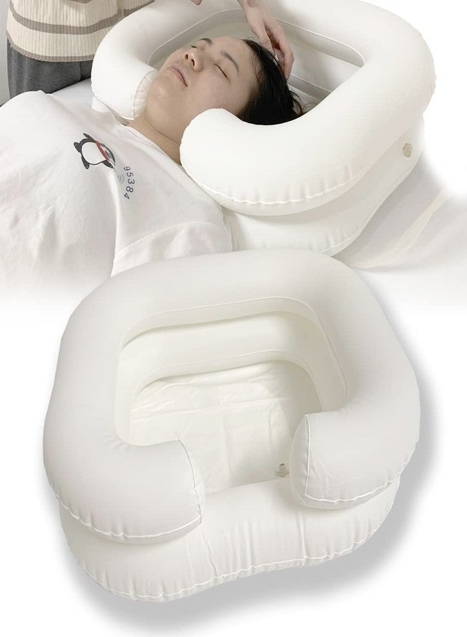 MESINURS Inflatable Shampoo Basin - Wash Head Tub, Bedside Overhead Shower System for Disabled Elderly Bedridden, 1 Pcs - Image 1