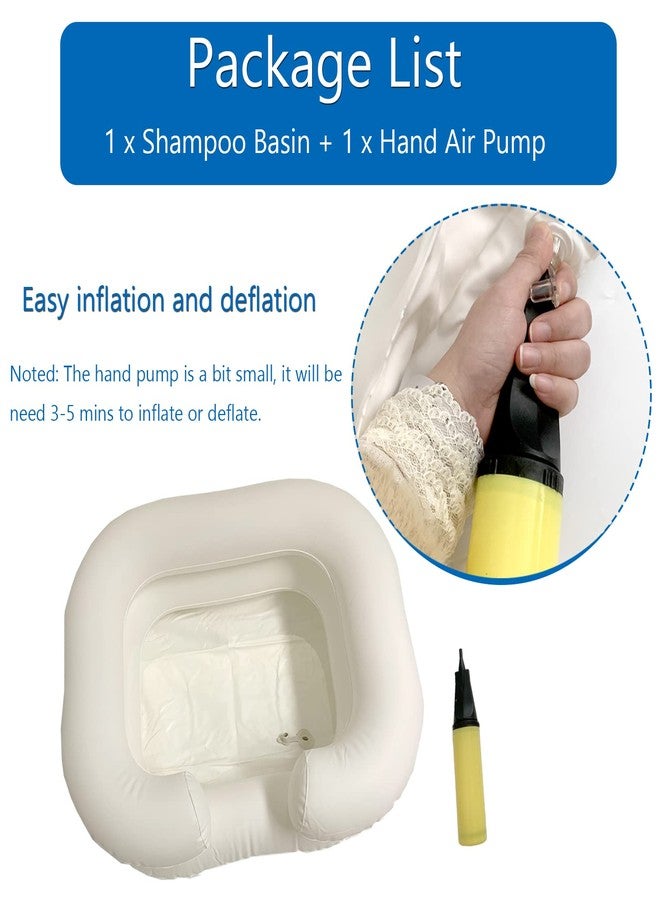 MESINURS Inflatable Shampoo Basin - Wash Head Tub, Bedside Overhead Shower System for Disabled Elderly Bedridden, 1 Pcs - Image 3