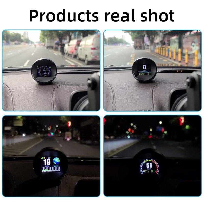مقياس سرعة وميل GPS، ومستوى مائل رقمي ومقياس زوايا، ومقياس سرعة مع شاشة عرض رأسية، ومقاييس مائل مقطعية متعددة الوظائف لجميع السيارات التي تعمل بتوتر تيار مستمر 5-18 فولت - Image 4