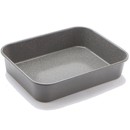 casaWare Ceramic Coated NonStick Lasagna/Roaster Pan 13 x 10 x 3-Inch (Silver Granite) - Image 2