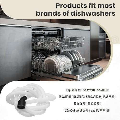 Karbay 807117001 Dishwasher Drain Hose Compatible with Frigidaire & Electrolux Dishwashers, Replaces AP5806794 PS9494138 - Image 5