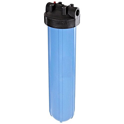 Pentek Pentair Pentek 150233 Big Blue Filter Housing, 1" NPT #20 Whole House Heavy Duty Water Filter Housing with High-Flow Polypropylene (HFPP) Cap and Pressure Relief Button, 20-Inch, Black/Blue - Image 1