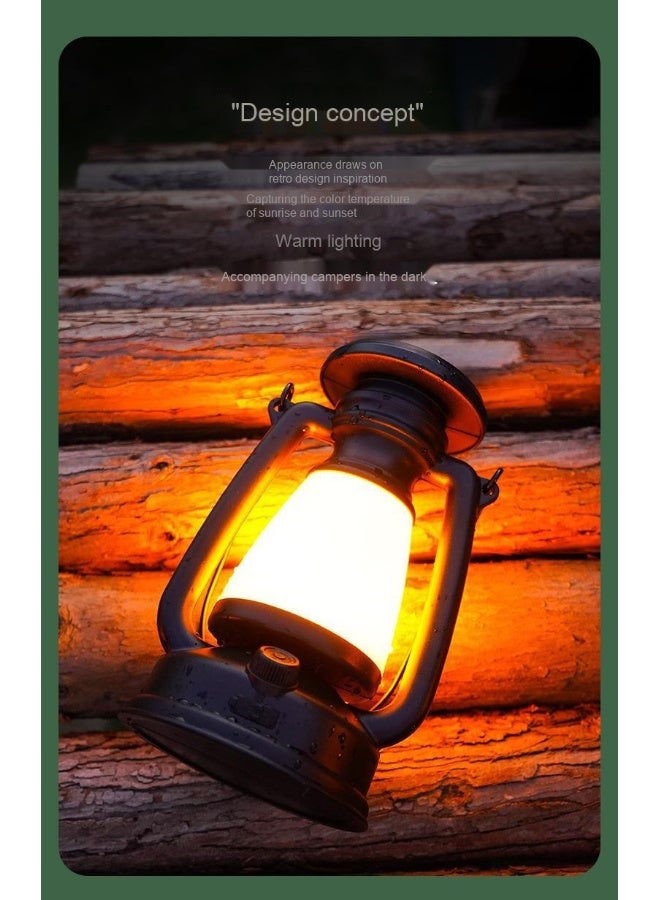 Type-C Fast Charging Camping Lantern - USB Solar-Powered Portable Multifunctional Outdoor Tent Light - Image 5