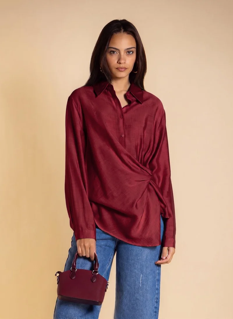 شايبس LIGHTWEIGHT FRONT WRAP SHIRT