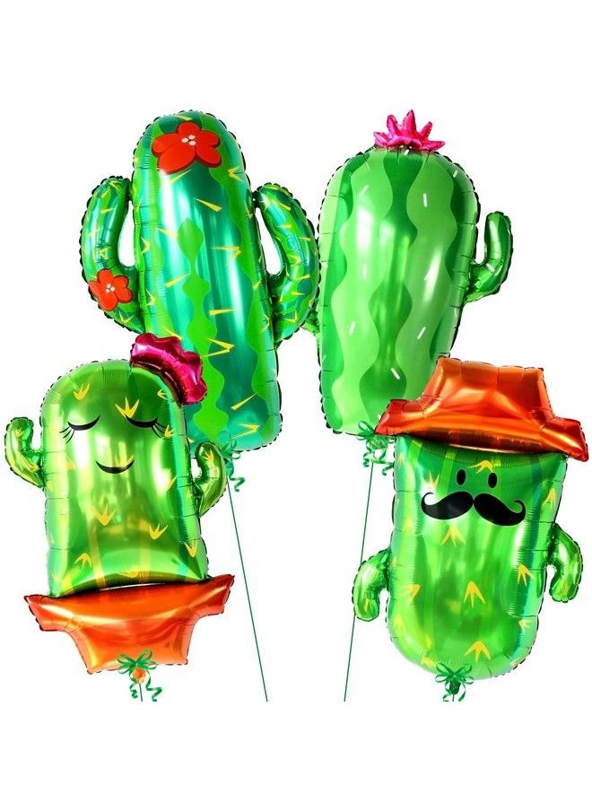 KATCHON Cactus Balloons For Cactus Party Decorations Large 34 Inch ; Fiesta Balloons For Fiesta Party Decorations ; Cactus Birthday Balloons ; Mexican Party Decorations Cinco De Mayo Decorations  - Image 2