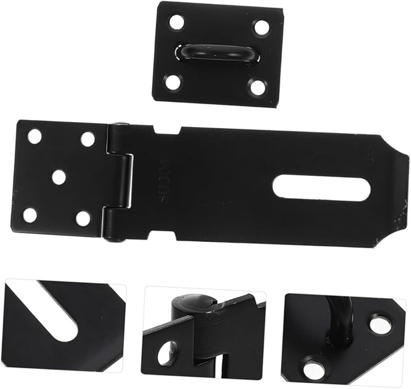 4 Pack Stainless Steel Heavy Duty Padlock Latch Cabinet Door Hasps For Secure Indoor Outdoor Use - Image 5