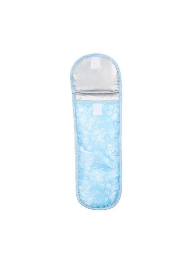 Miamica - Hair Iron Case Heat Resistant Lining Packing Organizer - Blue Floral Grand Coastal - Image 1