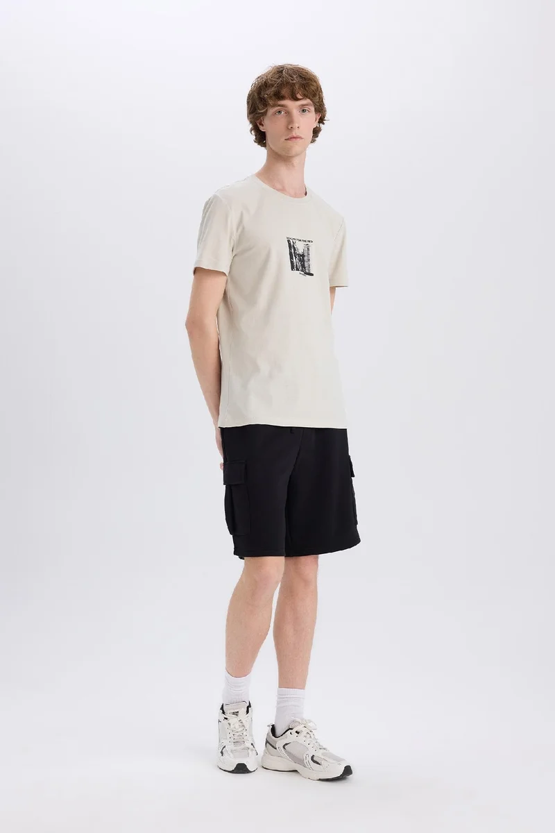 ديفاكتو Regular Fit Tied Waist Cargo Shorts