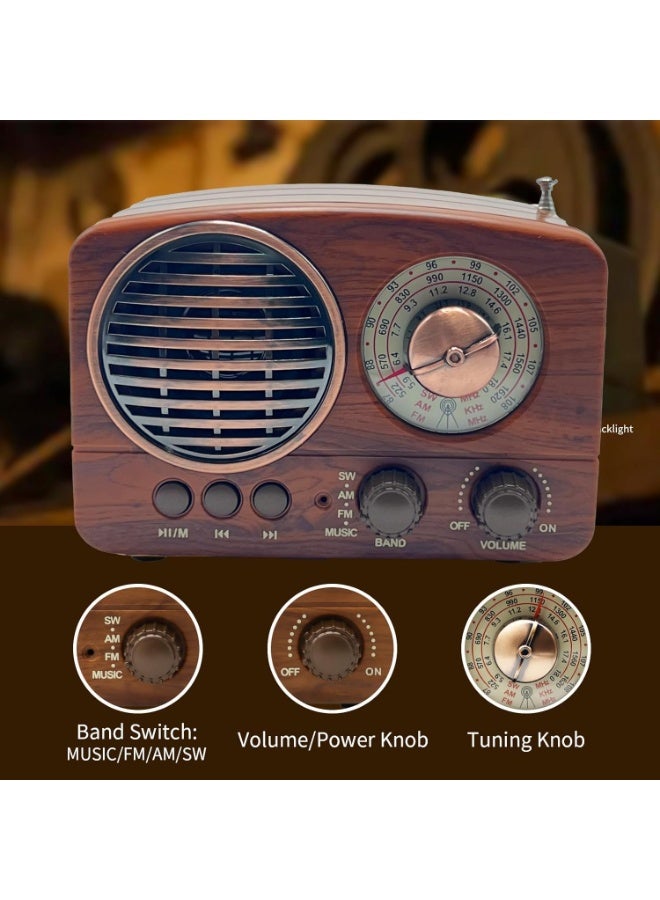 Classic small portable radio with Bluetooth, radio MP3 playback. - Image 2