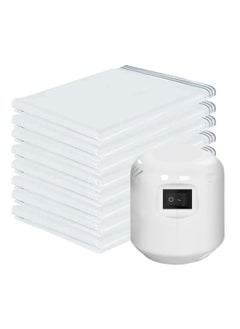 Premium Vacuum Storage Bag with Electric Pump, 6-Pack (2 Extra Large, 2 Large, 2 Medium), Reusable Space Saving Bag for Clothes, Mattresses, Blankets, Duvets, Pillows, Storage Space Saving.
