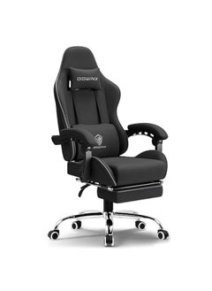 Dowinx Dowinx Gaming Chair – Massage Cushion, Breathable Fabric, Ergonomic Design with Footrest, 360° Swivel, Adjustable Neck & Lumbar Pillow for Back Support, Home & Office Chair  - Image 1