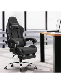 Dowinx Dowinx Gaming Chair – Massage Cushion, Breathable Fabric, Ergonomic Design with Footrest, 360° Swivel, Adjustable Neck & Lumbar Pillow for Back Support, Home & Office Chair  - Image 2