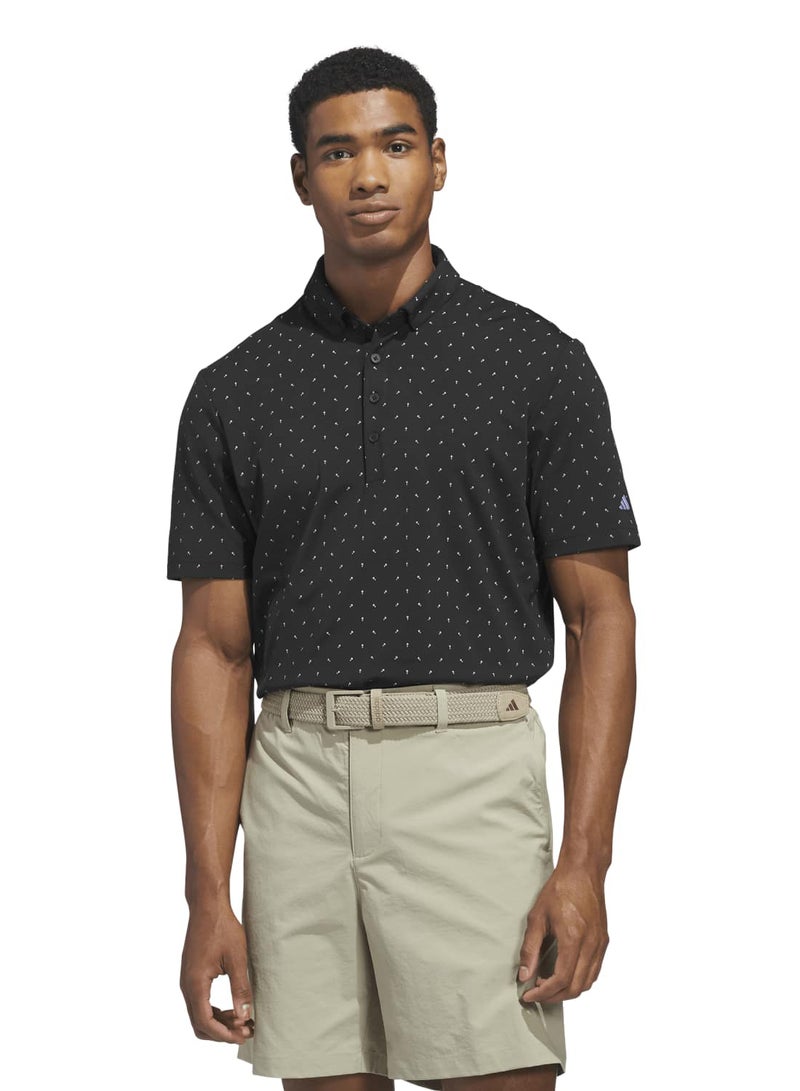 Adidas Ultimate365+ Mirco Print Polo Shirt - Image 1
