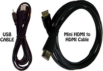 excelshoots HDMI Cable for Canon EOS SL2 DSLR Camera + USB Cable - High-Speed 4K Mini HDMI to HDMI Cable for Canon EOS SL2 DSLR Camera, 6 Feet.