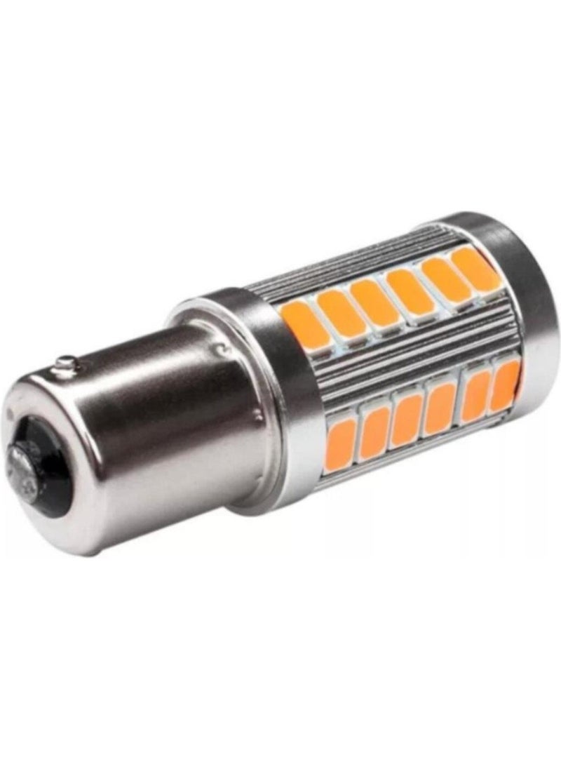 EC Shop Clskngarage Single Lampholder with Lens ORANGE33 LED Flat Nail 1156 LED Bulb & Signal  - Image 2