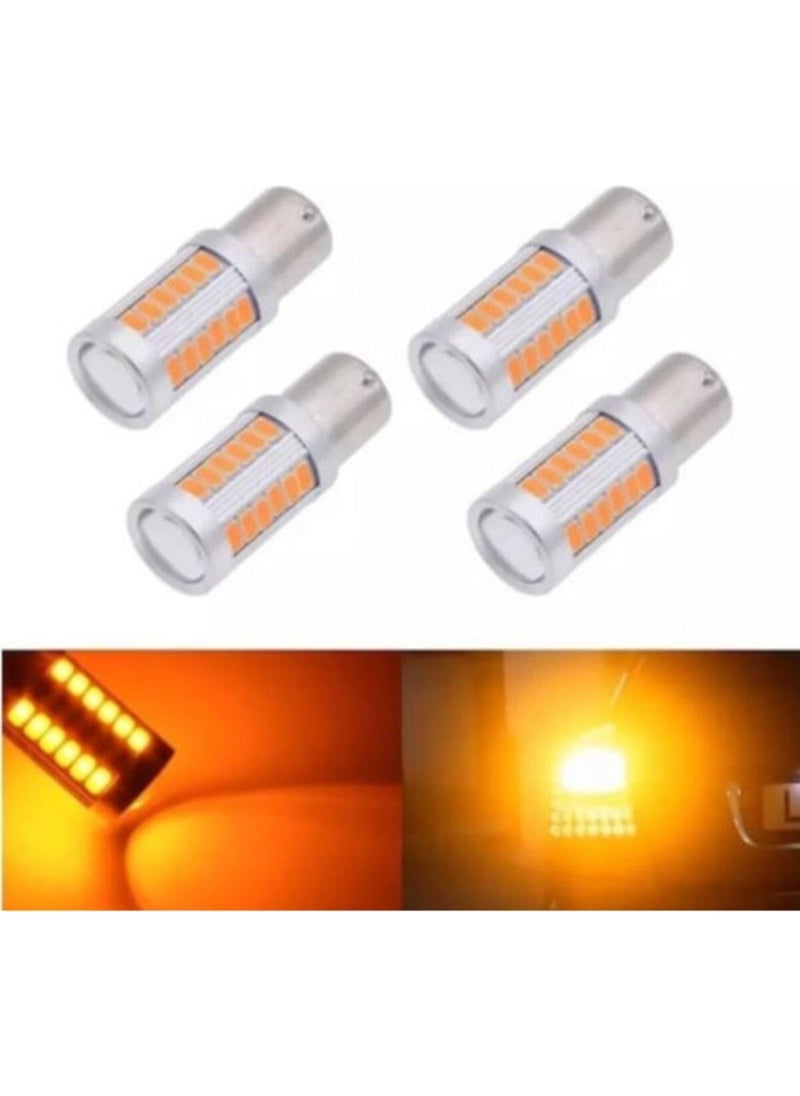 EC Shop Clskngarage Single Lampholder with Lens ORANGE33 LED Flat Nail 1156 LED Bulb & Signal  - Image 3