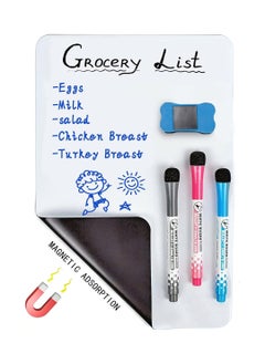 Meishida Magnetic Dry Erase White Board Sheet for Fridge , Whiteboard, 3 Pens and Eraser - Refrigerator White Board Planner & Organizer (42*30cm)  - Image 1