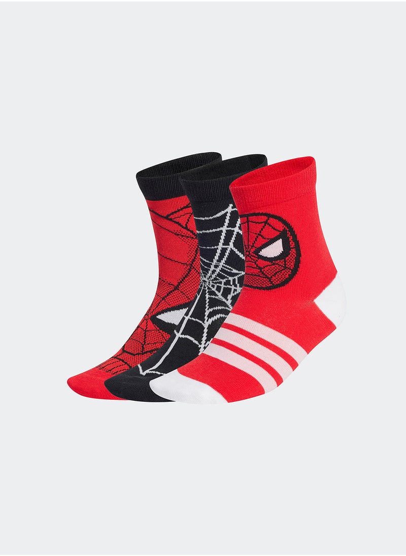 Adidas Kids 3 Pack Spider-Man Graphics Socks  - Image 1