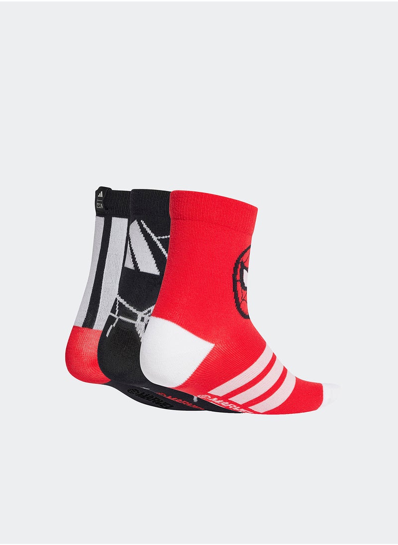 Adidas Kids 3 Pack Spider-Man Graphics Socks  - Image 2