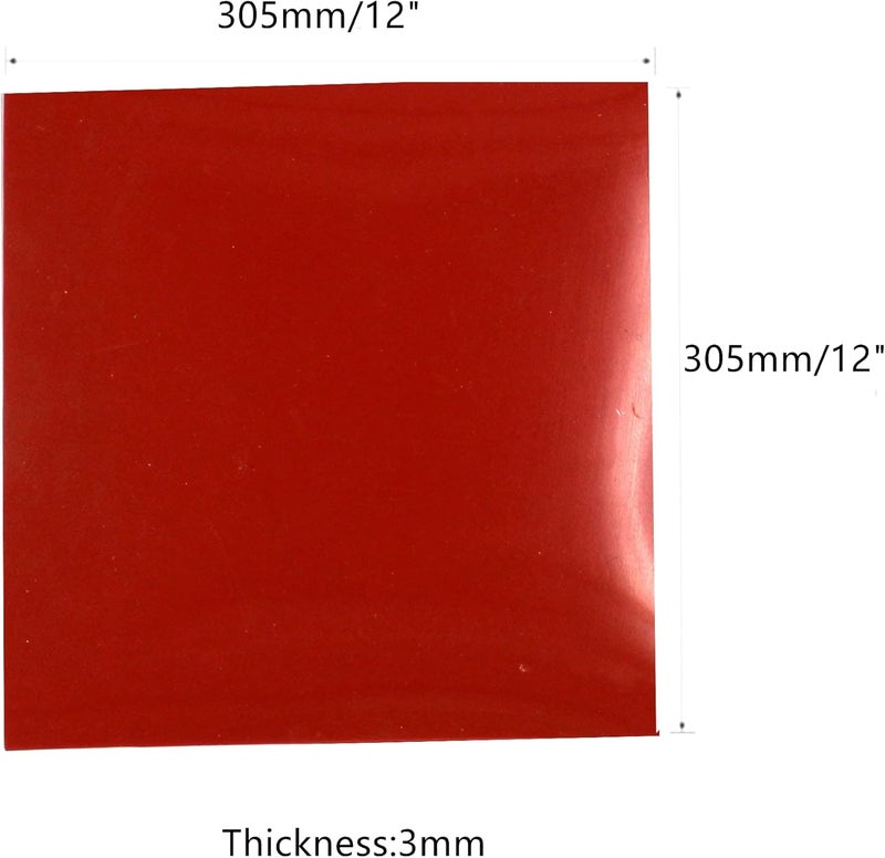 LMS Flexible Heat Resistant Silicone Rubber Sheeting, High Temp,Smooth Finish, Red 1/8 by 12 by 12 inch - Image 2