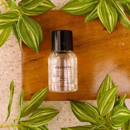 clayherbs 20ml Bulk Shampoo | Hair Wash | Hair Shampoo | Mini Travel Kit | Hotel Toiletries Kit | Hotel Kit | Guest Room Amenities | Guest House, Marriage Hall and Hospitality (Pack-100, Tea Tree and Bergamot Leaves) - Image 1