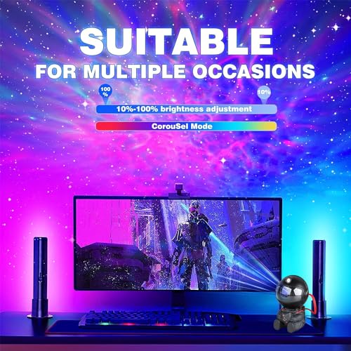 YXQUA Astronaut Star Projector, Star Projector Galaxy Light for Kids，8 Modes Remote and 270° Adjustable Led Lights for Bedroom, Girls Room Decoration, Home Theater, Ceiling, Timer(Original Black) - Image 3