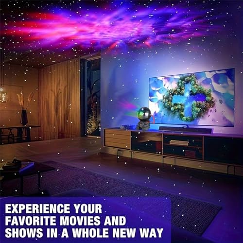 YXQUA Astronaut Star Projector, Star Projector Galaxy Light for Kids，8 Modes Remote and 270° Adjustable Led Lights for Bedroom, Girls Room Decoration, Home Theater, Ceiling, Timer(Original Black) - Image 4
