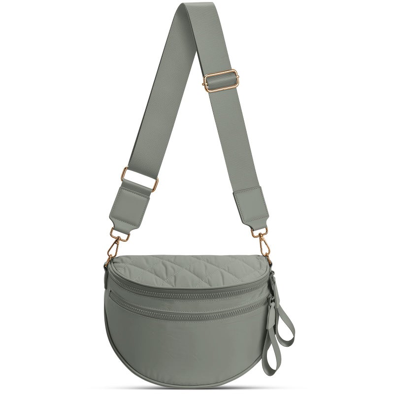 oscaurt Puffer Crossbody Bag Bum Bag for Women Spacious Cross Body Travel Purse Quilted Shoulder Handbag - Image 1