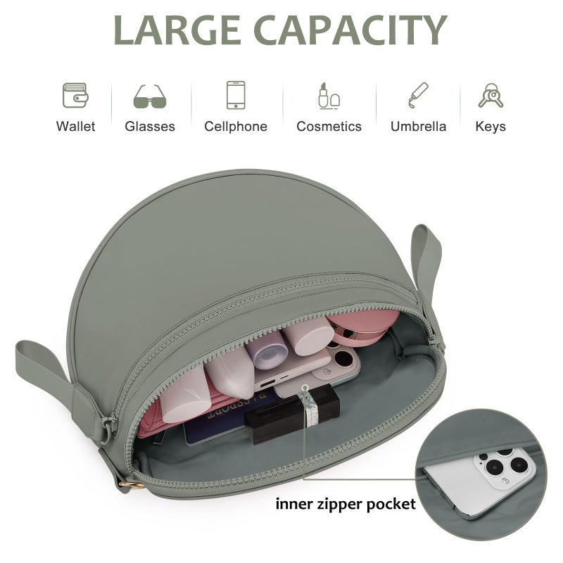 oscaurt Puffer Crossbody Bag Bum Bag for Women Spacious Cross Body Travel Purse Quilted Shoulder Handbag - Image 5