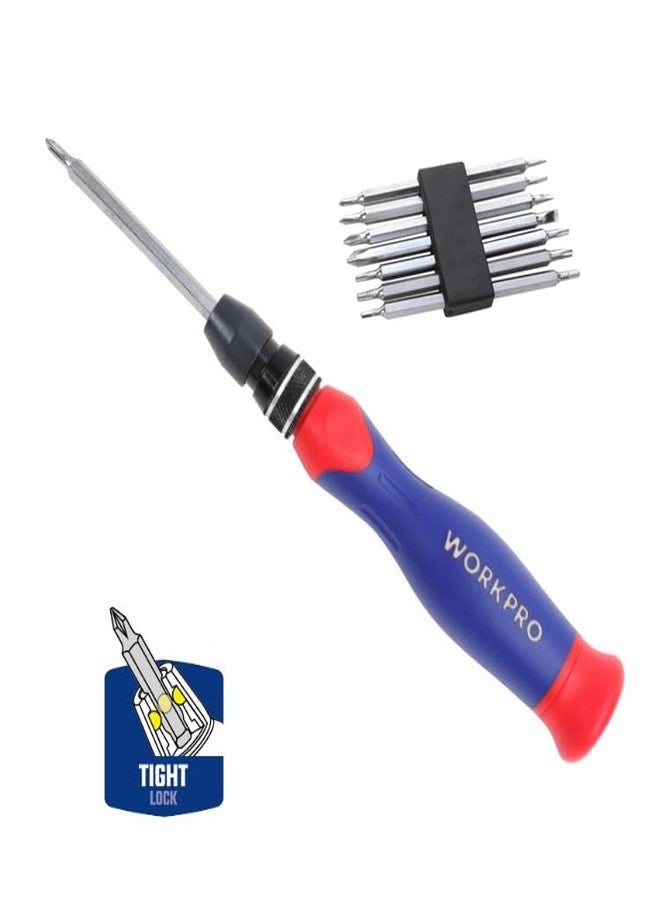 WORKPRO WP221057 |14-in-1 Precision Screwdriver Set | Quick Load Bits | Strong Magnetic Tip | Ergonomic Grip with Spinning Cap Design | Compact Tool Kit for Electronics & Repair - Image 1