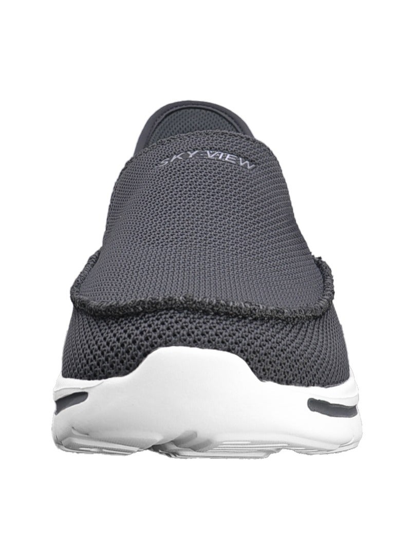 Sky View Athlesiure Men's Loafer Smooth Step Hands Free Slip-ins Loafer Flats Comfortable And Light-Weight Slip On Walking Shoes For Men Dark Grey - Image 3