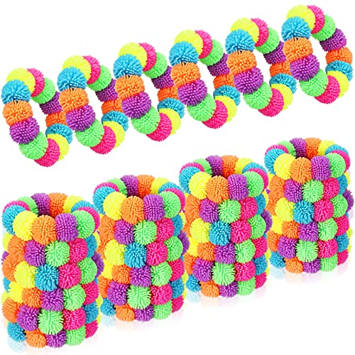 Honoson 24 Pcs Spiky Sensory Bracelet Anxiety Sensory Toys Fidget Toy Stress Relief Spiky Rings Rainbow No Latex Flexible Stretchy Wearable Toy Bracelet for Adults Kids Children - Image 1