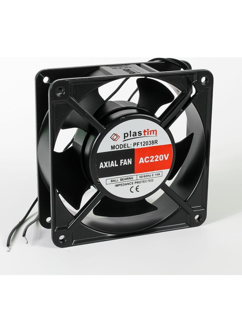 Plastim - PLASTİM 220V Ac – 120X120X38 Mm Bearing Axial Fan - Image 1