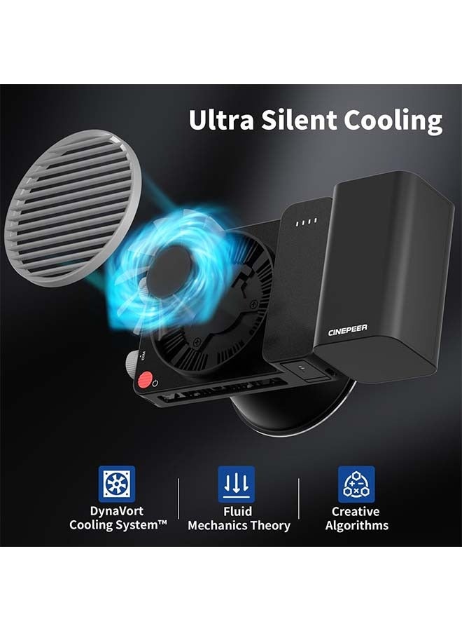 زيون إضاءة الفيديو LED ZHIYUN CINEPEER CX100 بقوة 100 واط [رسمية] مع بطارية مدمجة بسعة 4500 مللي أمبير، إضاءة مستمرة بتقنية COB ثنائية اللون من 2700K إلى 6500K لصناعة الأفلام/البث المباشر/فيديوغرافي/تصوير استوديو. - Image 4