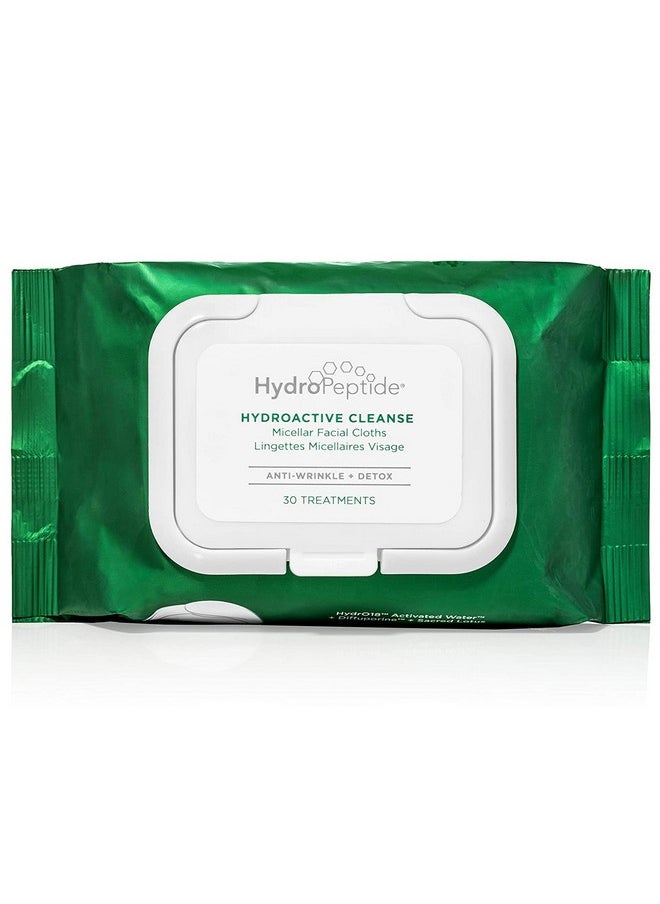 HydroPeptide - Hydroactive Cleanser Micellar Facial Cloths Cleanses Makeup Dirt And Excess Oil And Hydrates 5 Pack - Image 1