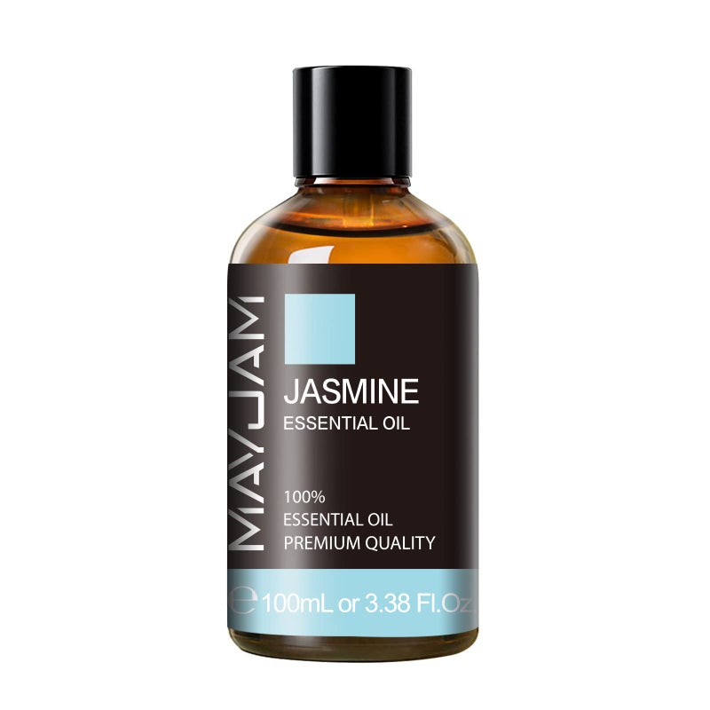 MAYJAM زيت الياسمين العطري مع قطارة زجاجية، زيوت MAYJAM العطرية النقية للناشرات المنزلية، زيت الياسمين لصنع الصابون، صنع الشموع، 3.38FL.OZ - Image 2