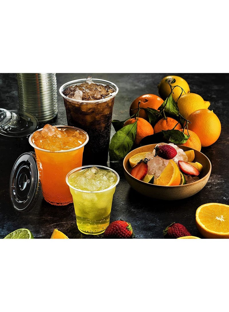 عبوة من 50 كوب بلاستيكي سعة 16 أونصة مع أغطية - Image 3