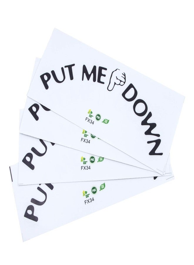 AUEAR, Funny Bathroom Toilet Seat Sticker Decal Reminder Decoration for DIY (4 Pack) - Image 1