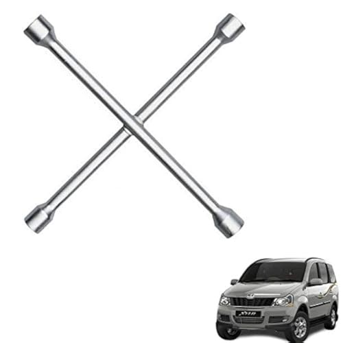 Autokaar 4 Way Car Tyre Screws Wrench Wheel Pana Spanner (17 x 18 x 19 x 21 mm) for Mahindra Xylo - Image 1