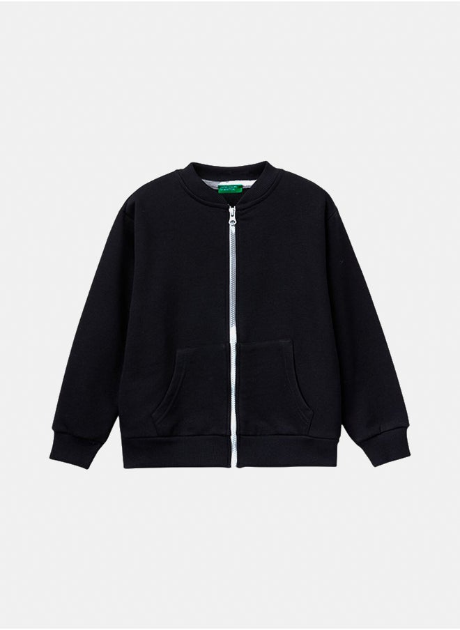Benetton - Zip-Up Logan Print Sweatshirts - Image 1