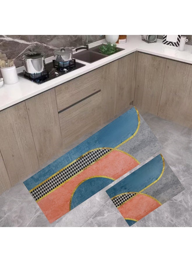 سجادة حمام مضادة للانزلاق، سجادة ارضية الحمام، سميكة مقاومة للجلد في الغسالة مع سجادة حمام تجفيف صحيحة، مجموعة من قطعتين - (40×60 سم + 100×40 سم) - Image 3