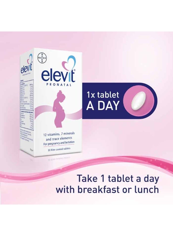 BAYER Elevit Pronatal 12 Vitamins, 7 Minerals and Trace Elements for Pregnancy and Lactation 30 Tablets - Image 5