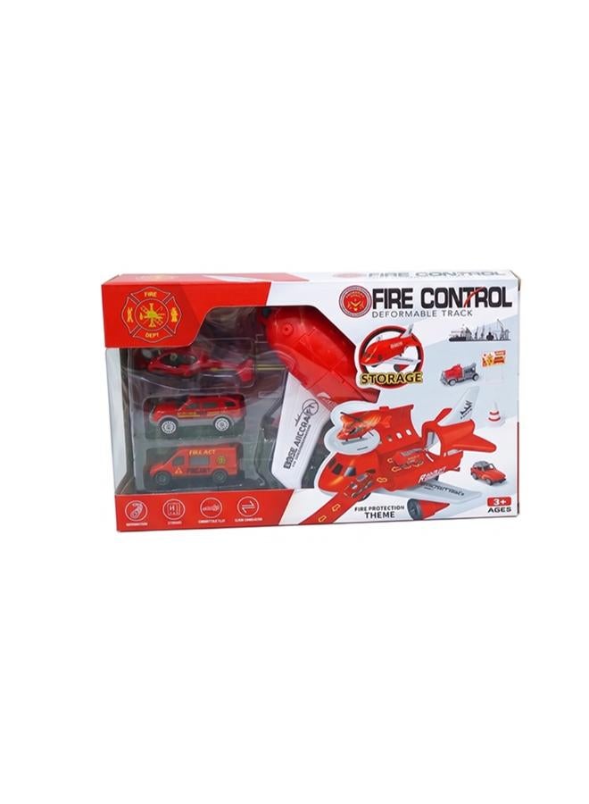 Fire Control Deformable Track Aircraft Vehicle Play Set