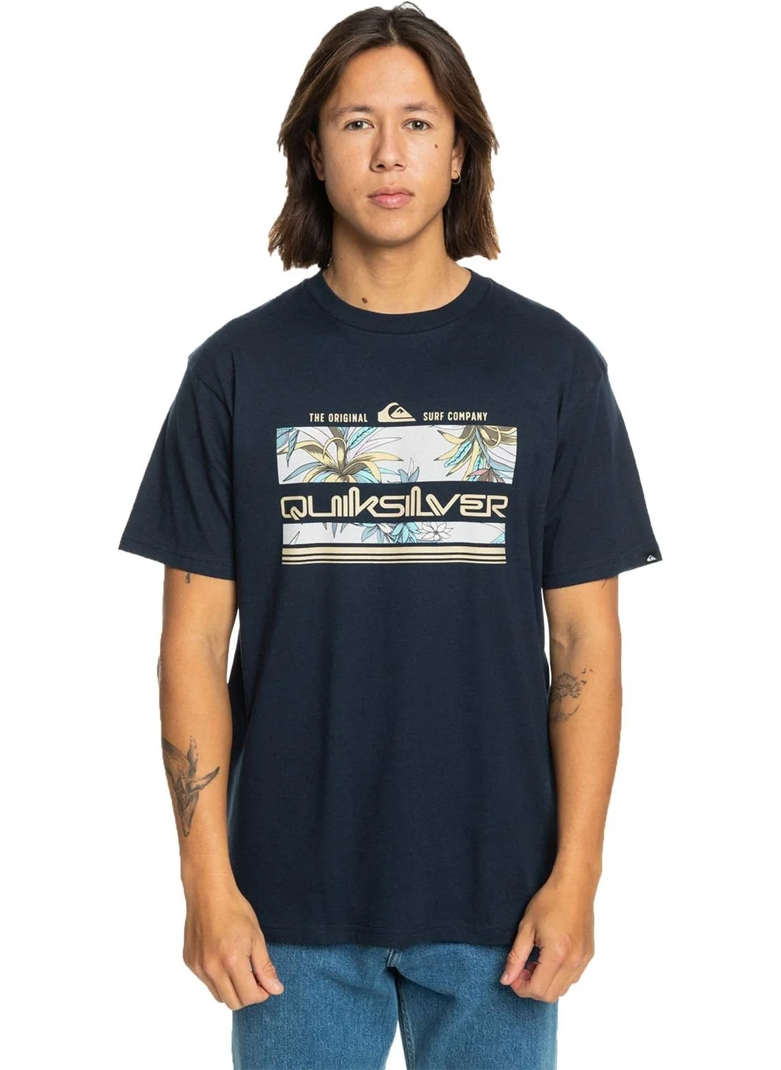 QUIKSILVER Tropical Rainbow Ss Men's Navy Blue Tshirt EQYZT07679-12818