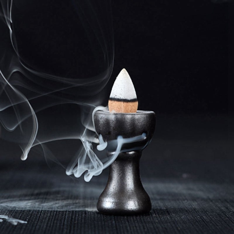 Smoke Backflow Censer Incense Cones Gift Box - Hardcover Sandalwood Backflow Incense Cones for Indoor Air Purification - Image 2